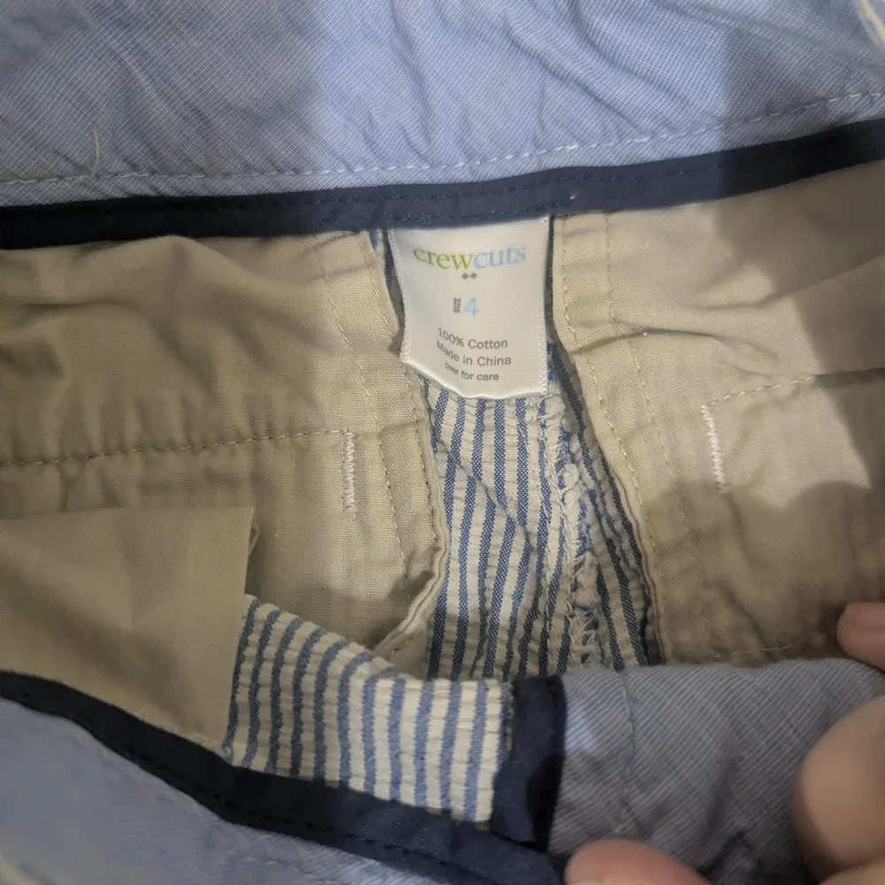 Crewcuts Blue and White Striped Kids Shorts - Picture 3 of 3